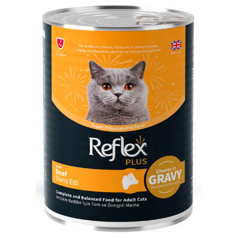 Reflex Plus Kedi Konservesi Parça Etli Dana Etli 400 Gr